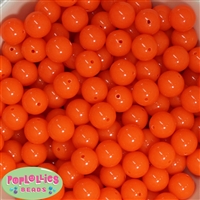 14mm Neon Orange Acrylic Bubblegum beads