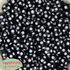 14mm Black Polka Dot Bubblegum Beads