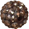 14mm Champagne Rhinestone Bubblegum Beads