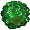 14mm Christmas Green Rhinestone Bubblegum Beads