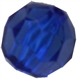 16mm Royal Blue Facet Acrylic Bubblegum Beads