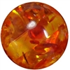 16mm Orange Clear Marble Style Acrylic Gumball Bead