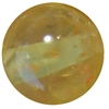 16mm Clear Yellow Glitter Acrylic Gumball Bead