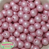 16mm Pink Matte Beads 20pc