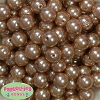 16mm Champagne Pearl Beads 20pc