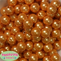 16mm Gold Faux Acrylic Pearl Bubblegum Beads