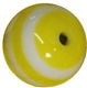 16mm Yellow  Stripe Resin Bubblegum Beads