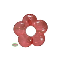 20mm Clear Red Acrylic Flower Bead add a center