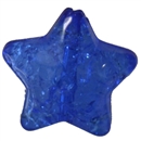 27mm Royal Blue Crackle Star Shaped Acrylic Beads