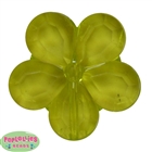 30mm Clear Lime Flower Bead