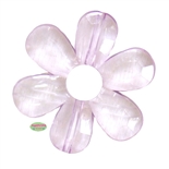 33mm Clear Lavender Flower Bead add center