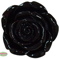 42mm Black Resin  Flower Bead
