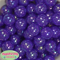 20mm Purple Shiny AB Bubble Style Acrylic Gumball Bead