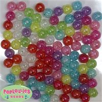 20mm Assorted Color Crackle Resin Bubblegum Beads Bulk