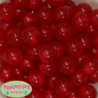 20mm Red Frost Acrylic Bubblegum Beads