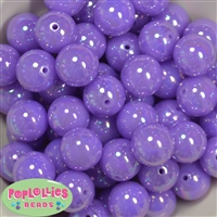 20mm Neon Lavender Miracle AB Acrylic Bubblegum Beads Bulk