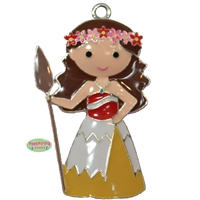 Polynesian Princess Moana Enamel Chunky Pendant
