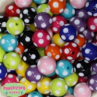 20mm Assorted Color Bulk Polka Dot Bubblegum Beads