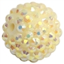 20mm Cream Rhinestone Bubblegum Beads