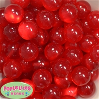 20mm Red Shimmer Bubble Style Acrylic Gumball Bead