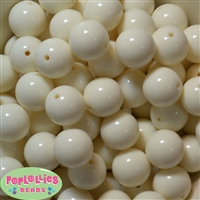 20mm Ivory Acrylic Bubblegum Beads Bulk