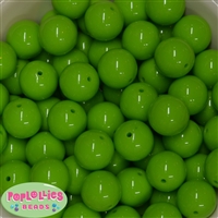 20mm Lime Green Acrylic Bubblegum Beads Bulk
