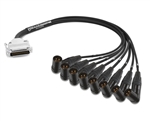 Analog DB25 to 90&deg; Right-Angle XLR-Male Snake Cable | Made from Mogami 2932 & Neutrik Gold Connectors | Premium Finish