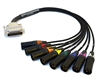 Analog DB25 to XLR-Male Snake Cable | Made from Mogami 2932 & Neutrik Gold Connectors | Premium Finish (Multicolored Boots)