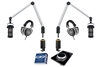 Yellowtec 2-Person Complete Podcasting Bundle with Sontronics Podcast Pro Microphones (Black) & Apogee Duet 3 Audio Interface | Medium (Silver)