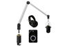 Yellowtec 1-Person Complete Podcasting Bundle with Shure MV7-S Podcast Microphone (Silver) & Apogee Duet 3 Audio Interface | Medium (Silver)