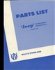Parts List Jeep Station Wagon & Panel Truck