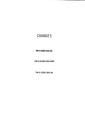 Changes to TM 9-2320-244-20, 20P & 34 Maintenance Supplement M715, M725