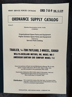 ORD 7-8-9-G529 Parts Manual - Willys MBT and Bantam T3