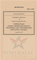 TM 9-1705 Repair Manual:  Power train. White Scout Car - M3A1 (G67)