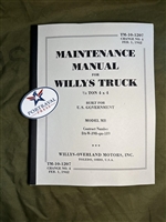 TM 10-1207, Change 4, Maintenance Manual for Willys MB