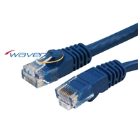 Wavenet 5E04UM CAT5E 350MHz UTP Patch Cables with Molded Snagless Boots - 1 Ft - Blue, Yellow, White
