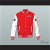 Heaver 20 Hamilton Mustangs Red Wool and White Lab Leather Varsity Letterman Jacket