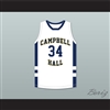 Jabari Walker 34 Campbell Hall School Vikings White Basketball Jersey 2