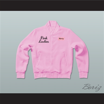 Grease Marty Maraschino Pink Ladies Letterman Jacket-Style Sweatshirt
