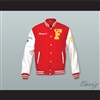 Thomas Shepard High School Basketball Red Wool and White Lab Leather Varsity Letterman Jacket 1