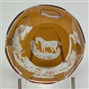 Antique Baccarat Amber-stained Engraved Horse
