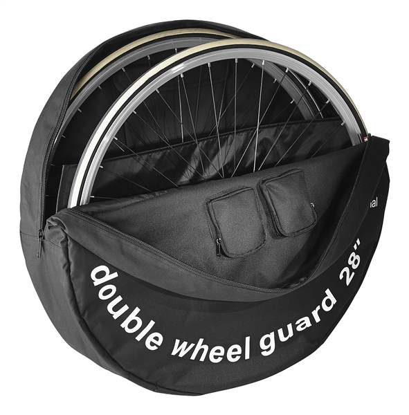 28in Double Wheel Bag Guard Transport Cover Bag wheelbag dual B&W 2 wheels