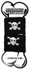 Pirate Cotton Sweat Band pair, BLACK, one size