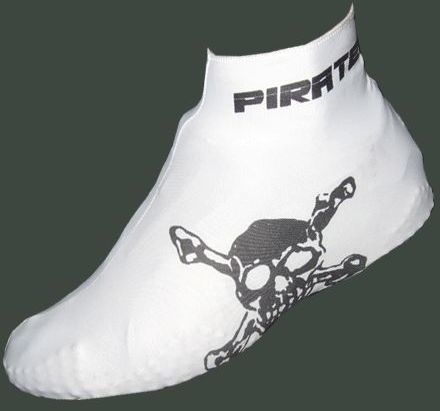 Pirate White Cycling Overshoe Lycra S, M, L, XL Overshoes