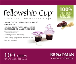 Communion-Fellowship Cup Prefilled Juice/Wafer, Box of 100: 081407011585