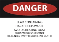 Lead Danger Sticker