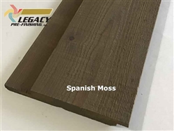 Prefinished Cedar Channel Rustic Siding - Spanish Moss Stain
