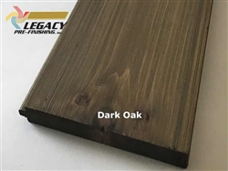 Prefinished Cedar Nickel Gap Siding - Dark Oak Stain