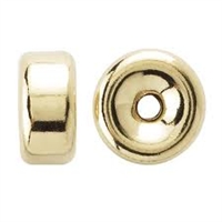 14kt Gold Filled Smooth Rondell Bead - 6mm - 1.75mm Hole Size