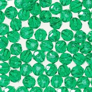 Round Faceted Acrylic Beads
